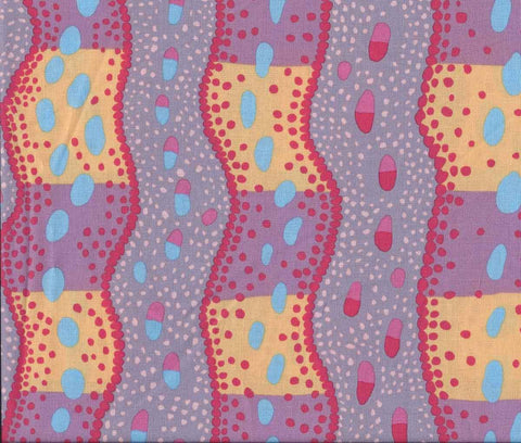 OOP Rowan Kaffe Fassett Brandon Mably Victoria Grey Purple Blue Fabric Half Yard PWBM046