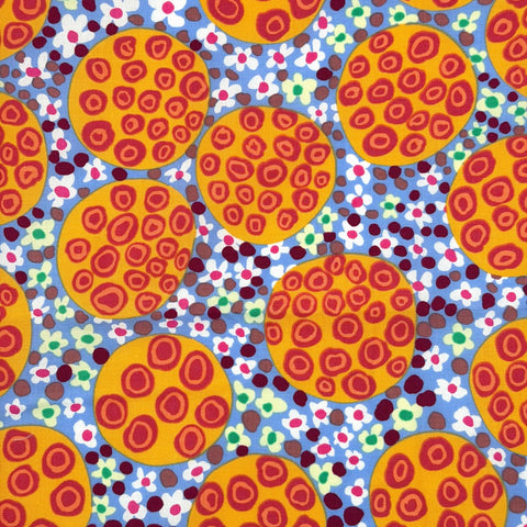OOP Rowan Kaffe Fassett Brandon Mably Pods Gold Orange Floral Fabric Half Yard PWBM054