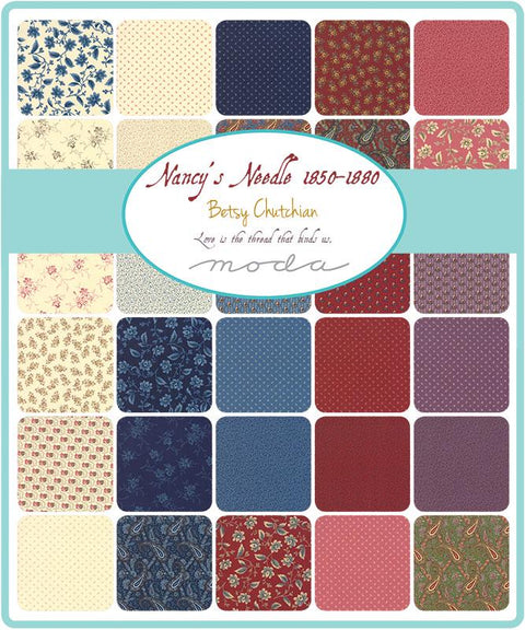 OOP Moda Nancy's Needle Betsy Chutchian Civil War Reproduction Floral Jelly Roll 2.5 Inch Strips Fabric