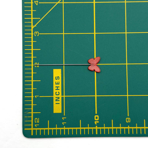 Heat Resistant Butterfly Head Flat Pins Red Green Blue Yellow White Sewing Notion Quilting Pins 100 Pack 2 Inch