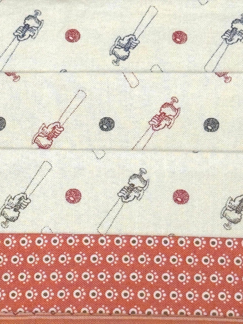 Civil War Reproduction Fabric 6 Inch Strips by 21/22 Red Blue Beige 8 Piece Bundle G22