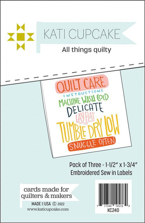 Kati Cupcake Sew In Quilt Labels Quilt caret Quilt Pack of 3 KC240
