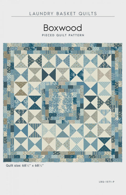 Laundry Basket Quilts LBQ Boxwood Printed Quilt Pattern 68.5 x 68.5