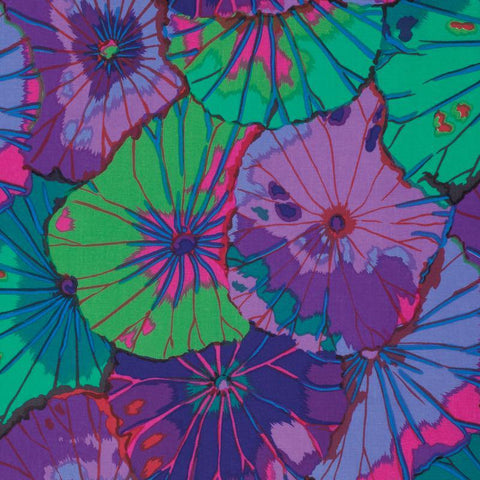 OOP Rowan Kaffe Fassett Lotus Leaf Purple Pink Cotton Fabric Half Yard PWGP029