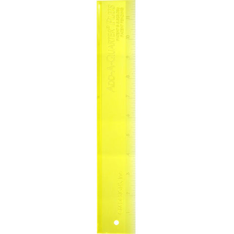 Add an Quarter Plus 12 Inch Foundation Paper Piecing FPP Green Ruler Quilting Ruler ADA12PLUS