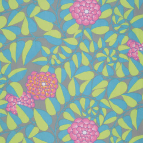 OOP Rowan Kaffe Fassett Vine Grey Gray Blue Green Floral Cotton Half Yard PWGP151