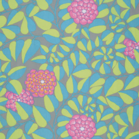 OOP Rowan Kaffe Fassett Vine Grey Gray Blue Green Floral Cotton Fat Quarter PWGP151
