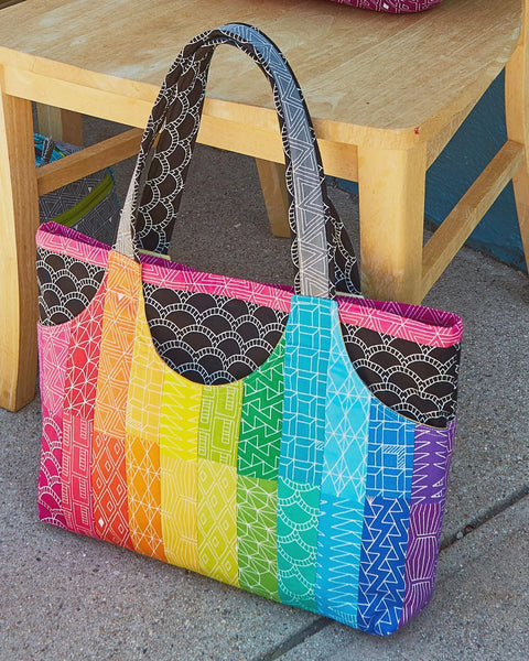 Sassafras Lane Designs Cooper CarryAll Printed Tote Bag Pattern 15 x 11 x 3