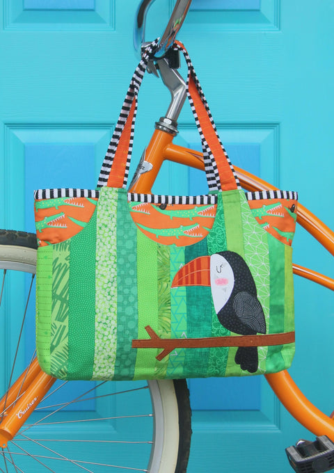 Sassafras Lane Designs Cooper CarryAll Printed Tote Bag Pattern 15 x 11 x 3