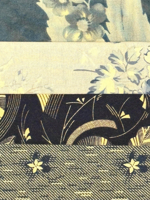 Civil War Reproduction Fabric 6 Inch Strips by 21/22 Blue Beige 8 Piece Bundle G33