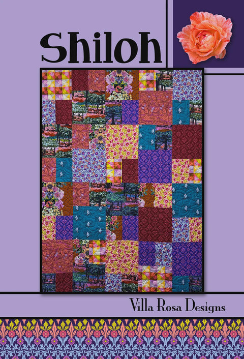 Villa Rosa Designs Shiloh Fat Quarter Quilt Pattern Card 45 x 60