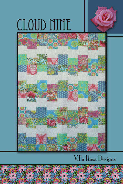 Villa Rosa Designs Cloud Nine Fat Quarter Quilt Pattern Card 54 x 70