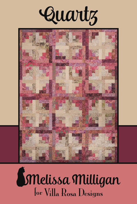 Villa Rosa Designs Quartz Jelly Roll Quilt Pattern Card 60 x 80