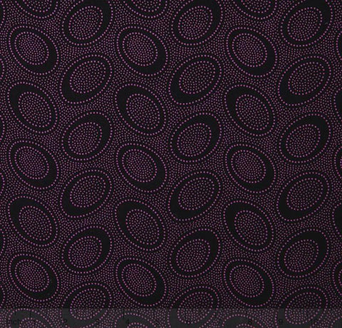 OOP FreeSpirit Kaffe Fassett Collective Aboriginal Dot Orchid Black Dot Cotton Fat Quarter Fabric GP71