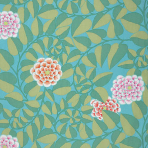 OOP Rowan Kaffe Fassett Vine Duck Egg Green Orange Floral Cotton Fat Quarter PWGP151