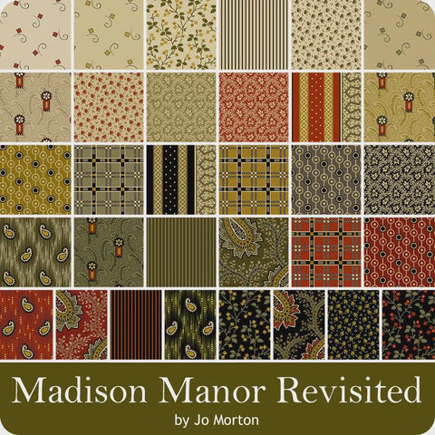 NEW Andover Jo Morton MADISON MANOR Revisited Civil War Reproduction Floral Layer Cake 10 inch Square Fabric