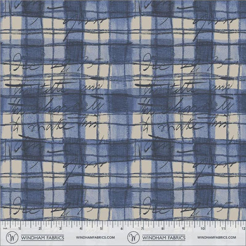 BTY The FLANNEL One Windham Picnic Midnight Blue 54540F-12