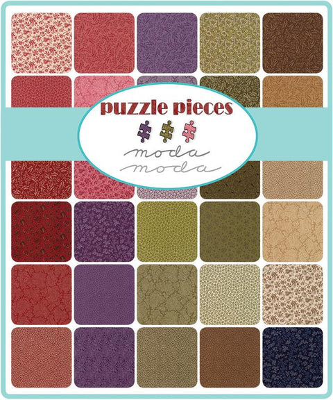 OOP Moda Puzzle Pieces Textured Blenders Rainbow Paisley Floral Cotton 60 Piece Charm Pack 5 In Square