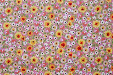 OOP Alexander Henry Pocket Full of Posies 2012 Pink Floral Cotton 54 Inch Fabric Remnant OOP230