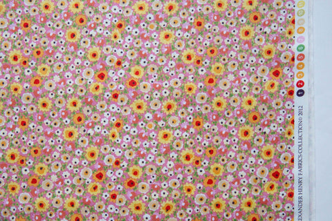 OOP Alexander Henry Pocket Full of Posies 2012 Pink Floral Cotton 54 Inch Fabric Remnant OOP230