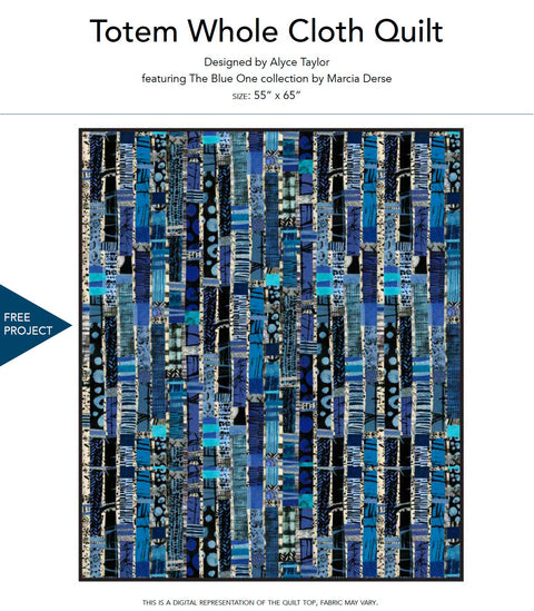 Windham Blue One Totem Quilt Kit