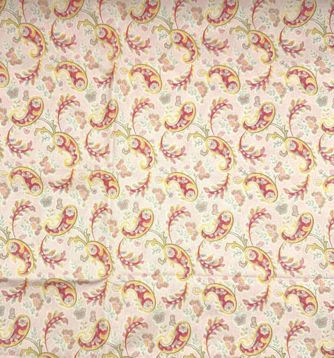 OOP Moda Simplicity 3 Sisters Pink Yellow Paisley Pattern 3904 1 Yard OOP-234