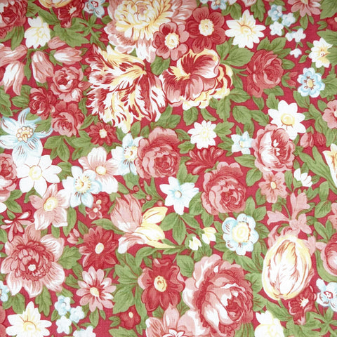 OOP Moda Faded Memories 3 Sisters Pink Packed Floral 3811 Fat Quarter OOP-231