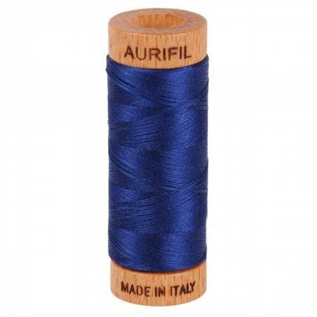 Aurifil ICEBERG Color Builder Blue Navy 80 Weight Wt Cotton 300y 274m Mako Thread Set of 3 Spools 2710 2730 2784