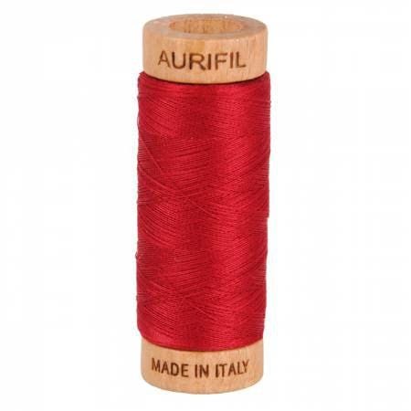 Aurifil RED CORAL Color Builder Red Orange Scarlet Red work 80 Weight Wt Cotton 300y 274m Mako Thread Set of 3 Spools 2250 2260 2460