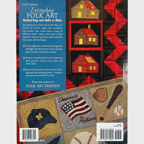 Martingale Everyday Folk Art Hooked Rugs and Quilts to Make Book by Polly Minick and Laurie Simpson