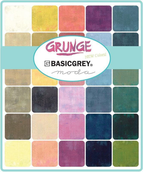 OOP Moda BasicGrey Grunge New Colors 2018 Cotton Fabric 2.5 inch MINI Charm Square