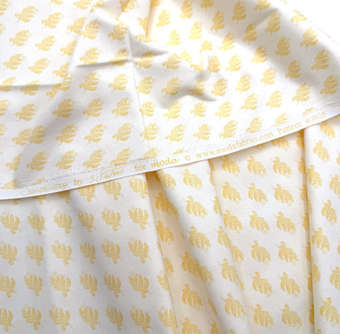 OOP Moda Sanctuary 3 Sisters White Yellow Shirting Pattern 3858 1 Yard OOP-233