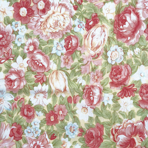 OOP Moda Faded Memories 3 Sisters Yellow Packed Floral 3811 31 Inch Remnant OOP-232