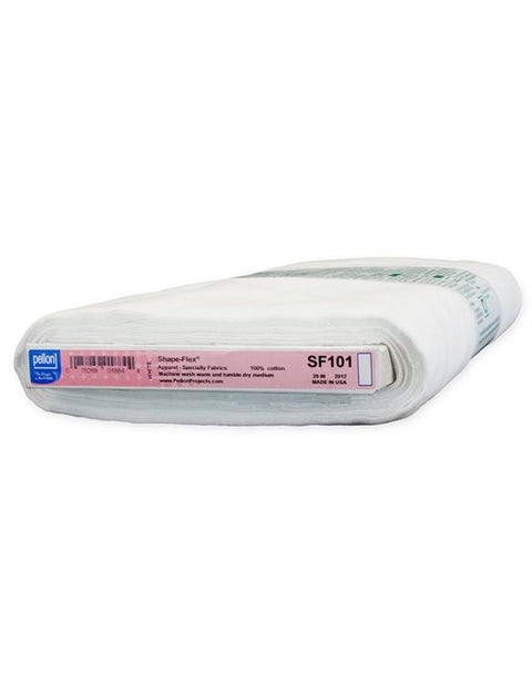 BTY Pellon SF101 White Shape Flex Woven White Cotton Fusible Interfacing 1 Yard 36 x 20 Inch
