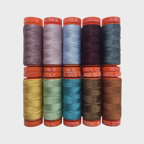 Aurifil One Layer Away Collection by Seth Apter 50 weight Set of 10