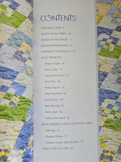 Martingale Patchwork Place Rolling Along Easy Quilts from 2 1/2" Strips Jelly Roll Quilting Book by Nancy J. Martin