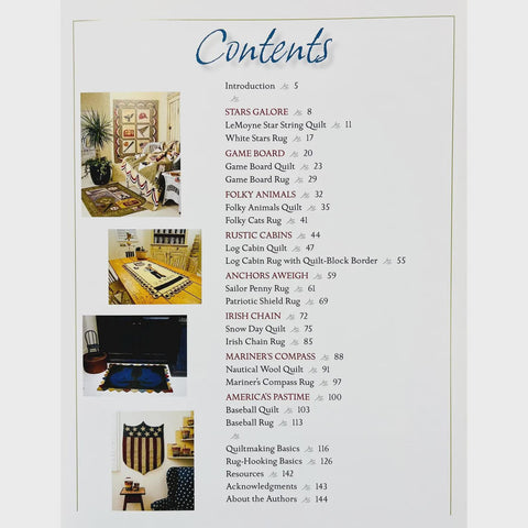 Martingale Everyday Folk Art Hooked Rugs and Quilts to Make Book by Polly Minick and Laurie Simpson