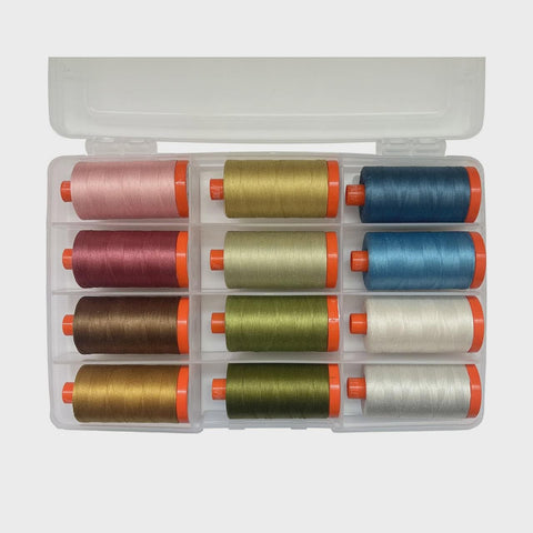 Aurifil Secret Stash 2 Collection by Edyta Sitar LBQ 50 weight Set of 12