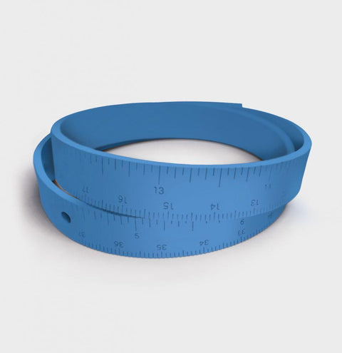 Crossover Industries Blue Silicone Rubber 19 Inch Wrist Ruler
