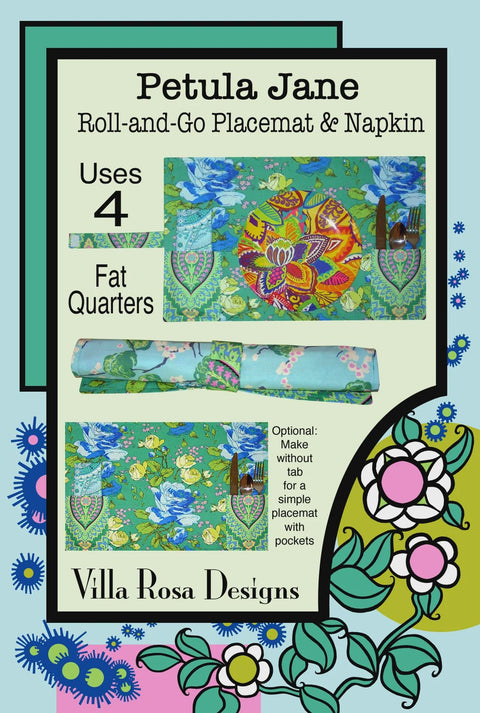 Villa Rosa Designs Petula Jane Roll and Go Placemat and Napkin Pattern Card