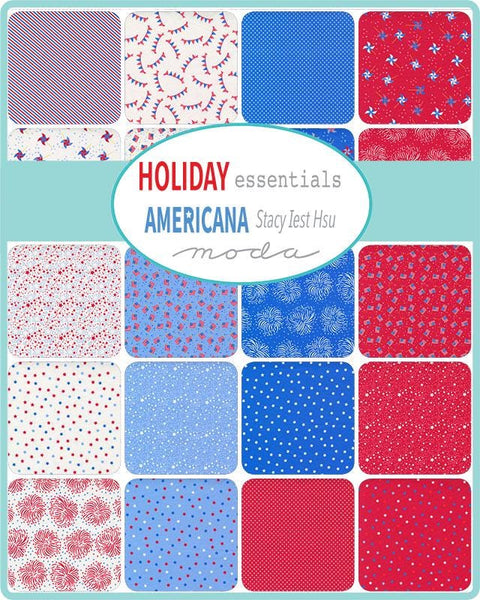 OOP Moda Stacy Iest Hsu Holiday Essentials Americana Cotton Fabric 20 Fat Eighth Bundle