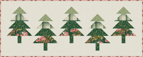 Laundry Basket Quilts LBQ Little Holiday Forest Tree Printed Mini Quilt Pattern