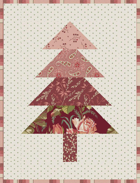 Laundry Basket Quilts LBQ Little Holiday Forest Tree Printed Mini Quilt Pattern