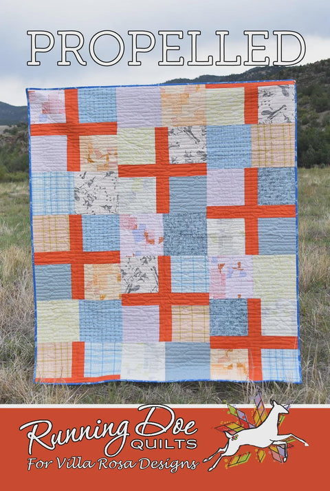 Villa Rosa Designs Running Doe Propelled Quilt Pattern Card 63 x 74