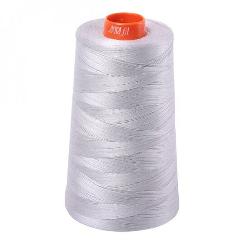 AURIFIL Cone 2615 Aluminum Grey Gray Egyptian Mako Cotton 50 Weight Wt 5900 Meters 6452 Yards Quilt Cotton Quilting Thread