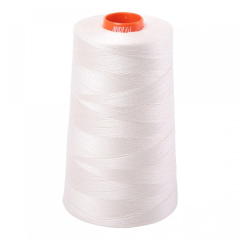 AURIFIL Cone 2026 Chalk Off White Egyptian Mako Cotton 50 Weight Wt 5900 Meters 6452 Yards Quilt Cotton Quilting Thread