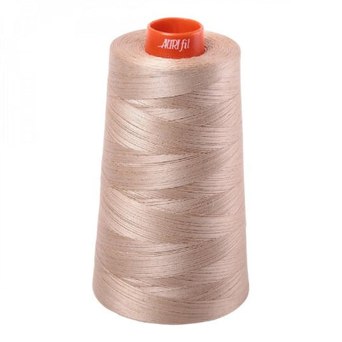 AURIFIL Cone 2326 Sand Beige Egyptian Mako Cotton 50 Weight Wt 5900 Meters 6452 Yards Quilt Cotton Quilting Thread