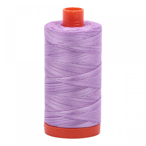 AURIFIL Variegated 3840 French Lilac MAKO 50 Weight Wt 1300m 1422y Light Purple White Spool Quilt Cotton Quilting Thread