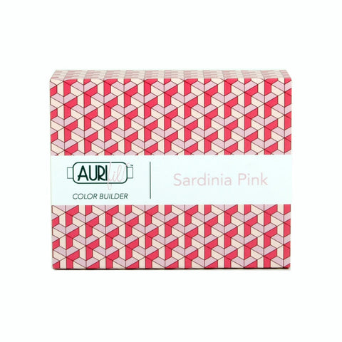 Aurifil SARDINIA Color Builder Mako Cotton 50 Weight Wt Large Spool Pink Peony Coral Quilting Thread Set of 3 2410 2425 2530