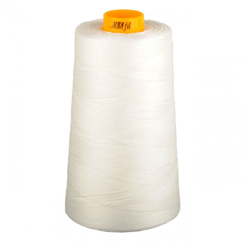 AURIFIL FORTY3 Cone 2021 Natural White Egyptian Mako Cotton 40 40/3 Weight Wt Triple Ply 3000 Meters 3280 Yards Quilt Cotton Quilting Thread